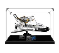 Acrylic Display Case for Lego 10283 Space Shuttle Model, Dustproof Transparent Display Case, Model Collection Display Case (Model not Included) (Black Base 3mm)
