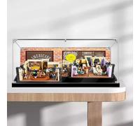 Acrylic Display Case for LEGO 10292 FRIENDS Apartments, Storage Protection Showcase Self-assembled, Black Inside (13.7x9.8x5.9inch) (S-level glue-free model)
