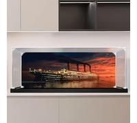 Acrylic Display Case for Lego 10294 Titanic, Dustproof Box, Storage Box, Transparent Box, Display Box Compatible with 10294 (Box Only) (3mm Background)