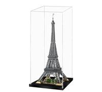 Acrylic Display Case for Lego 10307 Paris Eiffel Tower Building Set, Dustproof Transparent Box, Showcase - Only Display Case, Display Box Compatible with Lego 10307 (3MM,Black Base)