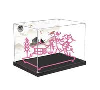 Acrylic Display Case for Lego 10315 Zen Garden Building Set, Dustproof Transparent Box - Only Display Case, Display Box Compatible with Lego 10315 (Back Spray A + Base A)