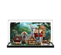 Acrylic Display Case for Lego 10332 Medieval Town Square Model, 3mm Dustproof Display Box, Display Case Compatible with Lego 10332 (Model Not Included) (Background Build 3MM)