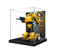 Acrylic Display Case for Lego 10338 The Shape-Shifting Robot Building Set, Dustproof Transparent Box - Only Display Case, Display Box Compatible with Lego 10338 (Back Spray B)