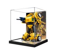 Acrylic Display Case for Lego 10338 The Shape-Shifting Robot Building Set, Dustproof Transparent Box - Only Display Case, Display Box Compatible with Lego 10338 (Back Spray A)