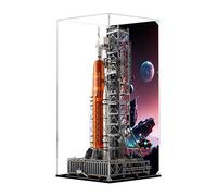 Acrylic Display Case for Lego 10341 Space Launch System Rocket Model, 3mm Dustproof Display Box, Display Case Compatible with Lego 10341 (Model Not Included) (Background Build C)