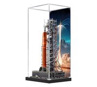 Acrylic Display Case for Lego 10341 Space Launch System Rocket Model, 3mm Dustproof Display Box, Display Case Compatible with Lego 10341 (Model Not Included) (Background Build B)