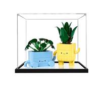 Acrylic Display case for Lego 10349 Happy Bonsai - dustproof with uv Protection,Custom Fit for Lego 10349 Model - Collector's Edition (Model not Included) (Mirror Base (2mm))