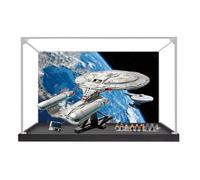 Acrylic Display Case for Lego 10356 Star Trek Starship, Dustproof Box, Storage Box, Transparent Box, Display Box Compatible with 10356 (Box Only) (Background B)