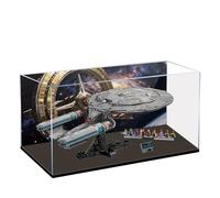 Acrylic Display Case for Lego 10356 Star Trek Starship Enterprise Building Set, Dustproof Transparent Box - Only Display Case, Display Box Compatible with Lego 10356 (Back Spray A)
