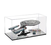 Acrylic Display Case for Lego 10356 Star Trek Starship Enterprise Building Set, Dustproof Transparent Box - Only Display Case, Display Box Compatible with Lego 10356 (3MM Mirror)