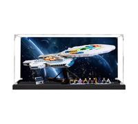 Acrylic Display Case for Lego 10356 Star Trek: The Enterprise, Dustproof Box, Storage Box, Transparent Box, Display Box Compatible with 10356 (Box Only) (Black Base Background)