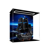 Acrylic Display Case for Lego 10365 Captain Jack Sparrow's Pirate Ship Model, 3mm Dustproof Display Box, Display Case Compatible with Lego 10365 (Model Not Included) (Background A)