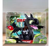 Acrylic Display Case for Lego 10375 How to Train Your Dragon Toothless Building Set,Clear Display Case, Dust-Proof Display Case Compatible with Lego 10375 (Only Display Case)