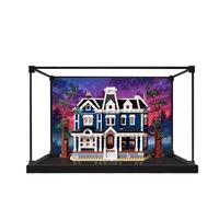 Acrylic Display Case for Lego 11370 Stranger Things Creel House Building Set, Clear Display Box, Dust-Proof Display Case Compatible with Lego 11370 (Model Not Included) (Background Black Base)