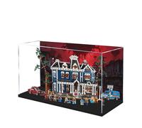Acrylic Display Case for Lego 11370 Stranger Things: The Creel House Building Set, Dustproof Transparent Box - Only Display Case, Display Box Compatible with Lego 11370 (Back Spray B)