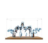 Acrylic Display Case for Lego 11370 Stranger Things: The Creel House Model, 3mm Dustproof Display Box, Display Case Compatible with Lego 11370(Model Not Included) (Wood Base 2MM)