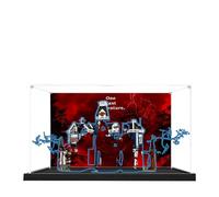 Acrylic Display Case for Lego 11370 Stranger Things: The Creel House Model, 3mm Dustproof Display Box, Display Case Compatible with Lego 11370(Model Not Included) (Background Black Base B)