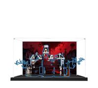 Acrylic Display Case for Lego 11370 Stranger Things: The Creel House Model, 3mm Dustproof Display Box, Display Case Compatible with Lego 11370(Model Not Included) (Background Black Base A)