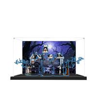 Acrylic Display Case for Lego 11370 Stranger Things: The Creel House Model, 3mm Dustproof Display Box, Display Case Compatible with Lego 11370(Model Not Included) (Background Black Base C)