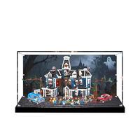 Acrylic Display Case for Lego 11370 Stranger Things: The Creel House Model, 3mm Dustproof Display Box, Display Case Compatible with Lego 11370(Model Not Included) (Background Black Base)