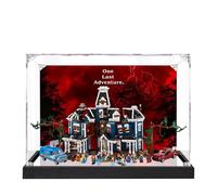 Acrylic Display Case for Lego 11370 Stranger Things: The Creel House Model, 3mm Dustproof Display Box, Display Case Compatible with Lego 11370(Model Not Included) (Background 3MM+Mirror A)