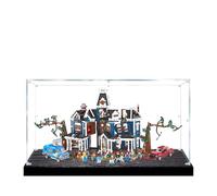 Acrylic Display Case for Lego 11370 Stranger Things: The Creel House Model, 3mm Dustproof Display Box, Display Case Compatible with Lego 11370(Model Not Included) (Black Base 3MM)
