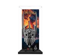 Acrylic Display Case for Lego 11373 The Lord of The Rings: Sauron's Helmet Model, 3mm Dustproof Display Box, Display Case Compatible with Lego 11373(Model Not Included) (Background Black Base B)