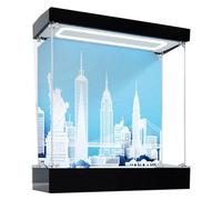 Acrylic Display Case for Lego 21028 New York Architecture Model, 3mm Dustproof Display Box, Display Case Compatible with Lego 21028 (Model Not Included) (Background 3MM D)