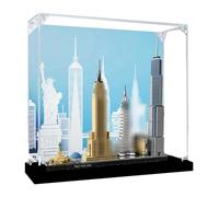 Acrylic Display Case for Lego 21028 New York Architecture Model, 3mm Dustproof Display Box, Display Case Compatible with Lego 21028 (Model Not Included) (Background 3MM B)
