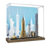 Acrylic Display Case for Lego 21028 New York Architecture Model, 3mm Dustproof Display Box, Display Case Compatible with Lego 21028 (Model Not Included) (Background 3MM A)