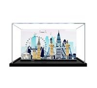 Acrylic Display Case for Lego 21034 London Skyline Building Set, Dustproof Transparent Box - Only Display Case, Display Box Compatible with Lego 21034 (Back Spray A)