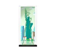 Acrylic Display Case for Lego 21042 Statue of Liberty Building Set, Dustproof Transparent Box - Only Display Case, Display Box Compatible with Lego 21042 (Back Spray A)