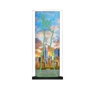 Acrylic Display Case for Lego 21042 Statue of Liberty Building Set, Dustproof Transparent Box - Only Display Case, Display Box Compatible with Lego 21042 (Back Spray B)