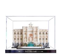 Acrylic Display Case for Lego 21062 Roman Trevi Fountain Building Set,Clear Display Case, Dust-Proof Display Case Compatible with Lego 21062(Only Display Case) (30mm Base,Transparent)