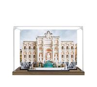 Acrylic Display Case for Lego 21062 Trevi Fountain, Rome Model, 3mm Dustproof Display Box, Display Case Compatible with Lego 21062 (Model Not Included) (Background Build A)