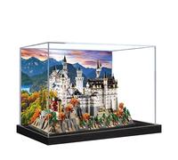 Acrylic Display Case for Lego 21063 Neuschwanstein Castle Building Set,Clear Display Case, Dust-Proof Display Case Compatible with Lego 21063 (Only Display Case) (Background 3MM A)