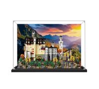 Acrylic Display Case for Lego 21063 Neuschwanstein Castle Building Set, Dustproof Transparent Box - Only Display Case, Display Box Compatible with Lego 21063 (Back Spray B)