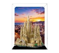 Acrylic Display Case for Lego 21065 Church Architecture Model3mm Dustproof (background A)