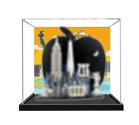 Acrylic Display Case for Lego 21066 Big Apple Skyline Model, 3mm Dustproof Display Box, Display Case Compatible with Lego 21066 (Model Not Included) (background C)
