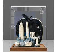 Acrylic Display Case for Lego 21066 Big Apple Skyline Model, 3mm Dustproof Display Box, Display Case Compatible with Lego 21066 (Model Not Included) (3MM C)