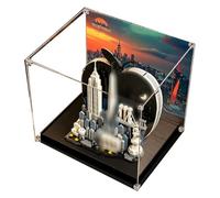 Acrylic Display Case for Lego 21066 Big Apple Skyline Model, 3mm Dustproof Display Box, Display Case Compatible with Lego 21066 (Model Not Included) (background C)
