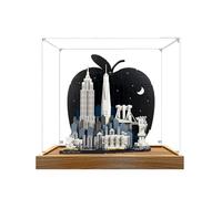 Acrylic Display Case for Lego 21066 New York City: The Big Apple Skyline Building Set, Dustproof Transparent Box - Only Display Case, Display Box Compatible with Lego 21066 (Base B + 3mm)