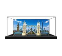 Acrylic Display Case for Lego 21067 Tower Bridge, London set (Back Spray A) | Acrylic Display Case Compatible with Lego 21067 Tower Bridge, London Set, Dust-proof storage and display,no model