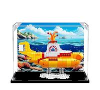 Acrylic Display Case for Lego 21306 Yellow Submarine Model, 3mm Dustproof Display Box, Display Case Compatible with Lego 21306 (Model Not Included) (Background Build B)