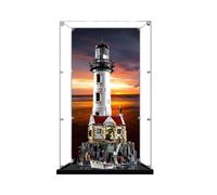 Acrylic Display Case for Lego 21335 Electric Lighthouse Building Set, Dustproof Transparent Box - Only Display Case, Display Box Compatible with Lego 21335 (Back Spray A)