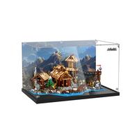 Acrylic Display Case for LEGO 21343 Viking Village, Display box, storage box, dust cover, Compatible with le-go 21343 Set, No Model (Background B)