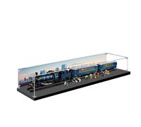 Acrylic Display Case for Lego 21344 Orient Express Building Set, Dustproof Transparent Box - Only Display Case, Display Box Compatible with Lego 21344 (Back Spray B)