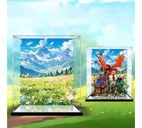 Acrylic Display Case for Lego 21348 Dungeons and Dragons Model, Transparent Dustproof Minifigure Display Cases for Collectibles -(Only Display Case) (Background-B)
