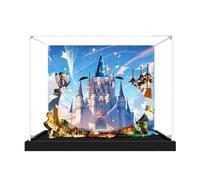 Acrylic Display Case for Lego 21352 The Magic World Building Set, Dustproof Transparent Box - Only Display Case, Display Box Compatible with Lego 21352 (Back Spray B)