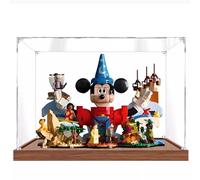 Acrylic Display Case for Lego 21352 The Magical World Building Set, Clear Display Box, Dust-Proof Display Case Compatible with Lego 21352 (Model Not Included) (Wood Base 3MM)